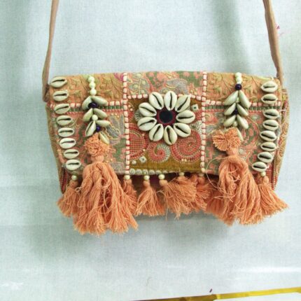 Terracotta Peach Handcrafted Terracotta Peach Boho Luxe Bag