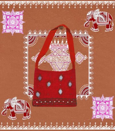 traditional Rajasthani Banjara bag multicolor cotton patchwork