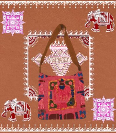 stunning barmer handicraft bag multi trendy applique embroidery mirrors