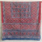 timeless ajrakh bedsheet red cotton hand-block print natural dyes