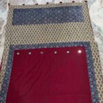 Stunning Maroon Mirror Work Cotton Saree with Intricate Hand-Embroidered Shisha Details
