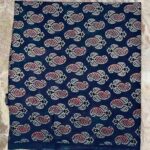 Enchanting Navy Blue Ajrakh Mirror Work Saree with Intricate Hand Block Prints and Sparkling Shisha Embroidery - Image 2