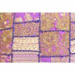 barmeri work cushion cover maroon handcrafted embroidered patchwork flower and leaf design