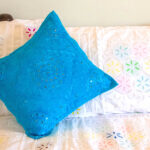 exquisite barmer cream applique cutwork cotton single bedsheet