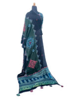 Green Ajrakh Applique & Mirrors Dupatta - Image 2