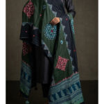 Green Ajrakh Applique & Mirrors Dupatta