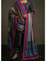 Ajrakh Applique & Mirrors Modal Dupatta with Multi Color