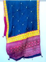 Ajrakh Applique & Mirrors Modal Silk Dupatta with Multi Color - Image 2