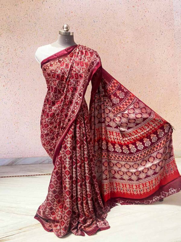 Ajrakh Saree