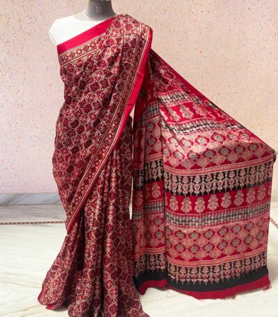 Ajrakh Saree