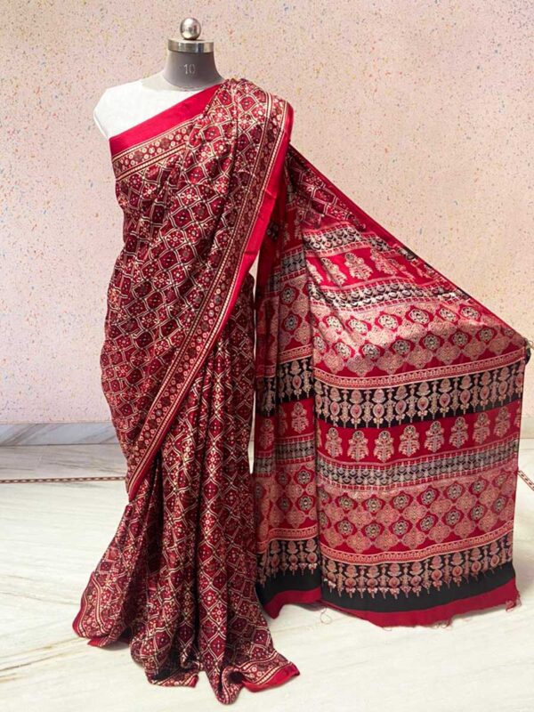 Ajrakh Saree